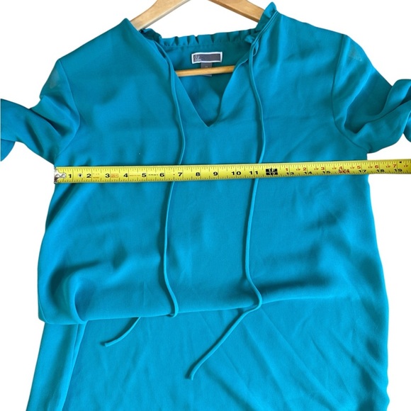 Chelsea28 Teal Tunic with Flared Sleeves - Picture 8 of 11